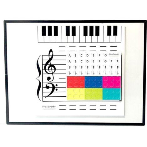 Tableau Magnétique Effaçable à Sec Notes Tableau de Lecture Petit Tableau Blanc Effaçable à Sec pour Classe de Musique Classe Professeur de Musique Piano