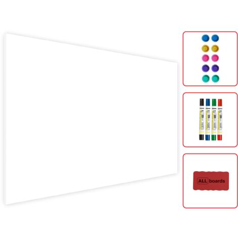 Tableau Magnétique en Métal Blanc 90x60cm, MetalBoards pour tout type d'Aimants