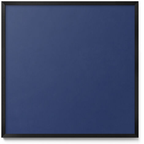 Tableau Magnétique en Métal pour Aimants - Motif Couleur bleu marine - Minimaliste - Cadre Noir - 50x50 cm - Tableau Métallique Aimanté