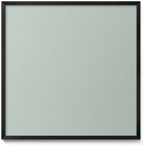 Tableau Magnétique en Métal pour Aimants - Motif Couleur céladon - Minimaliste - Cadre Noir - 50x50 cm - Tableau Métallique Aimanté