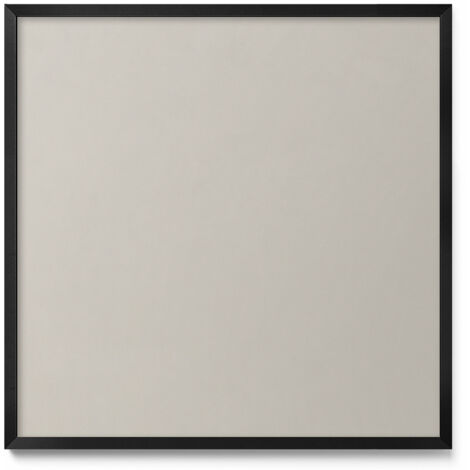 Tableau Magnétique en Métal pour Aimants - Motif Couleur crème - Minimaliste - Cadre Noir - 50x50 cm - Tableau Métallique Aimanté