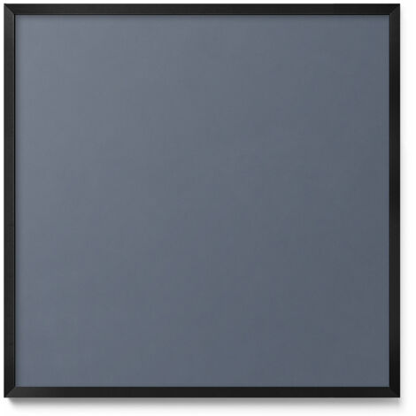 Tableau Magnétique en Métal pour Aimants - Motif Couleur gris froid - Minimaliste - Cadre Noir - 50x50 cm - Tableau Métallique Aimanté