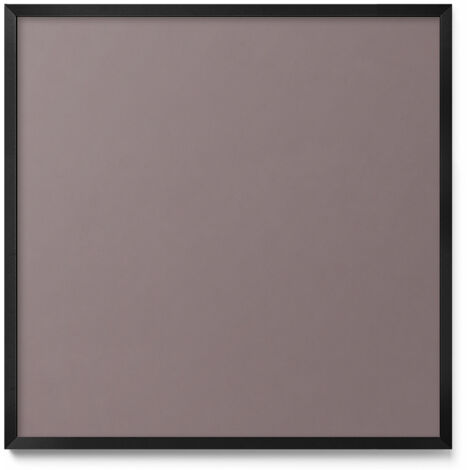 Tableau Magnétique en Métal pour Aimants - Motif Couleur marron clair - Minimaliste - Cadre Noir - 50x50 cm - Tableau Métallique Aimanté