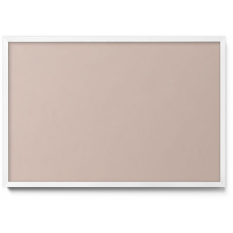 Tableau Magnétique en Métal Tableau pour Magnet - Motif Couleur beige rose poudré - Minimaliste - Cadre Blanc - 60x40 cm - Plaque Magnétique