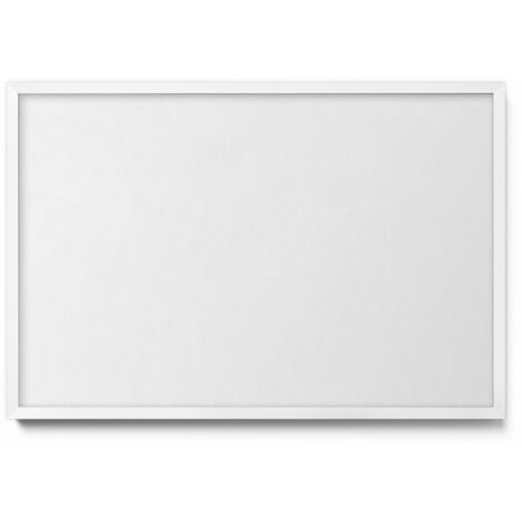 Tableau Magnétique en Métal Tableau pour Magnet - Motif Couleur blanc - Minimaliste - Cadre Blanc - 60x40 cm - Plaque Magnétique
