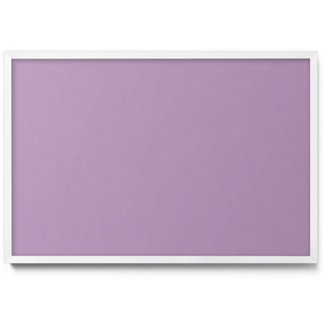 Tableau Magnétique en Métal Tableau pour Magnet - Motif Couleur violet pastel - Minimaliste - Cadre Blanc - 60x40 cm - Plaque Magnétique