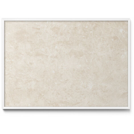 Tableau Magnétique en Métal Tableau pour Magnet - Motif Pierre claire élégante - Minimaliste - Cadre Blanc - 100x70 cm - Plaque Magnétique