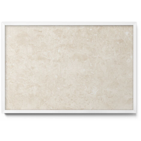 Tableau Magnétique en Métal Tableau pour Magnet - Motif Pierre claire élégante - Minimaliste - Cadre Blanc - 60x40 cm - Plaque Magnétique