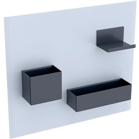 Tableau magnétique Geberitavec casiers: blanc / thermopoudré mat, gris velouté / thermopoudré mat