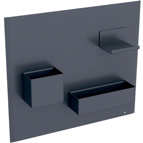 Tableau magnétique Geberitavec casiers: gris velouté / thermopoudré mat, gris velouté / thermopoudré mat