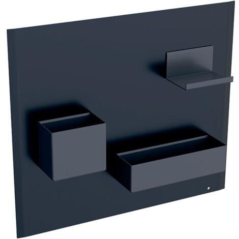 Tableau magnétique Geberitavec casiers: noir / thermopoudré mat, gris velouté / thermopoudré mat