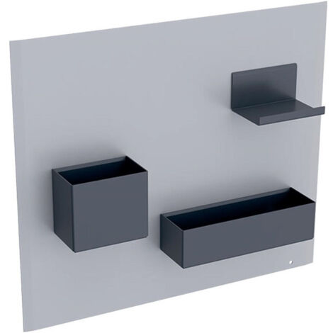 Tableau magnétique Geberitavec casiers: sable gris / thermopoudré mat, gris velouté / thermopoudré mat