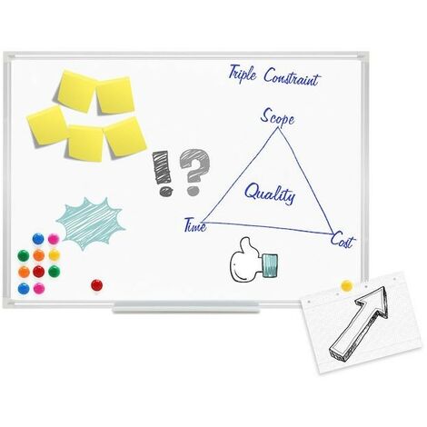 Tableau Magnétique Mural Classique 70 x 50 cm : Organisation Pratique avec 12 Aimants Inclus