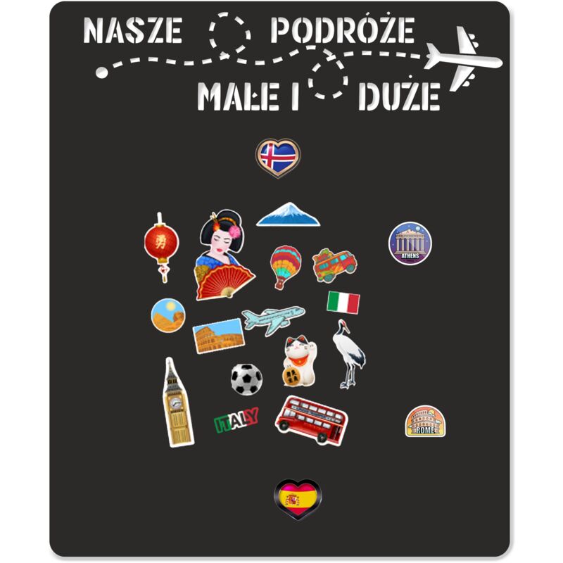 Tableau magnétique pour aimants de voyage Tapis mural autocollant 58x70