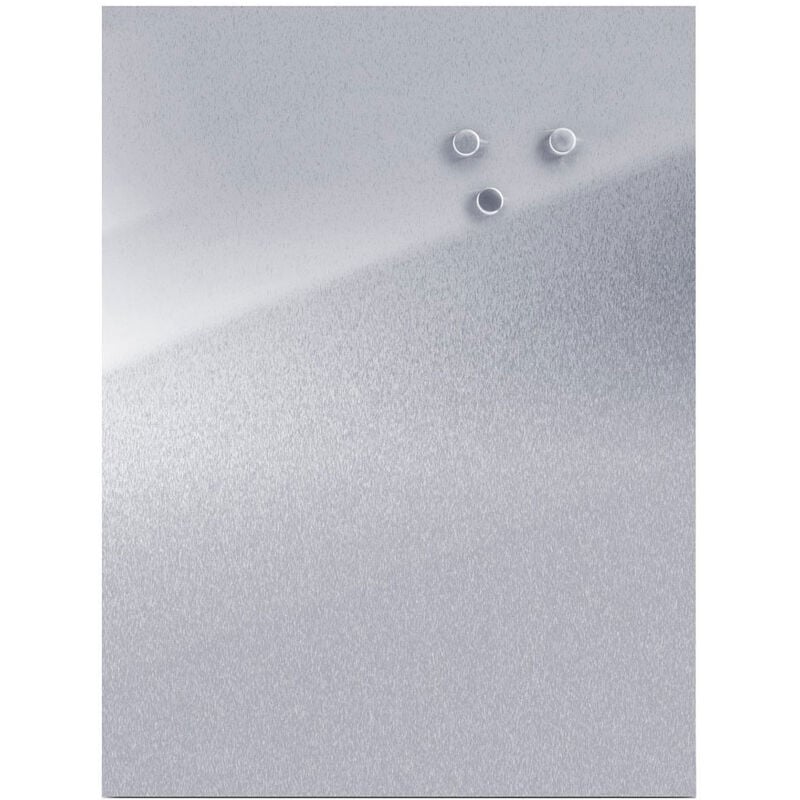 Zeller - Tableau magnétique pour notes inox + 3 aimants, 60x80 cm