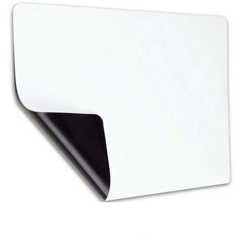 KZQ Tableau magnétique réfrigérateur - Blanc effaçable pour planification repas/liste epicerie - Enfants griffonnage - Magnétique fort et facile à nettoyer - Ménages