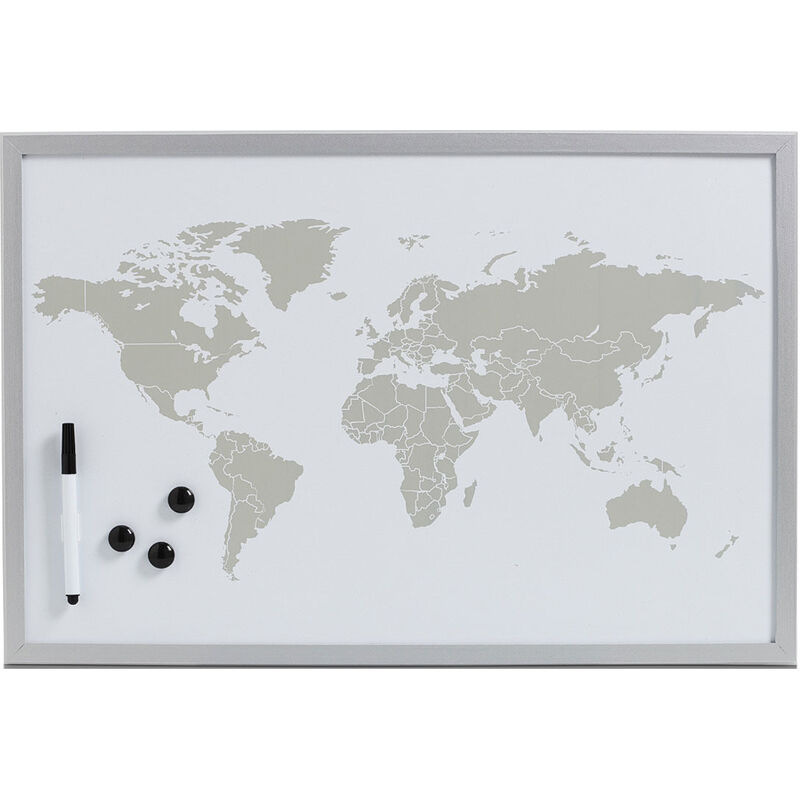Tableau magnétique World + 3 aimants, 60x40 cm Zeller Tableau magnétique World + 3 aimants, 60x40 cm Zeller