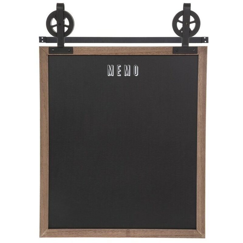 Tableau mémo ardoise poulie 55x68 cm