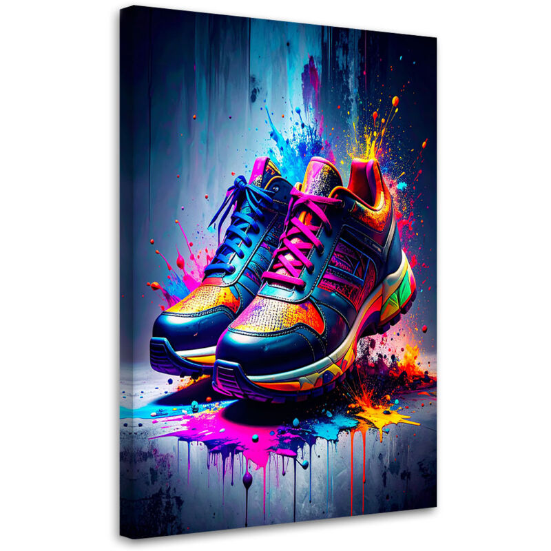 Tableau déco Graffiti Chaussures colorées Street art 60x90