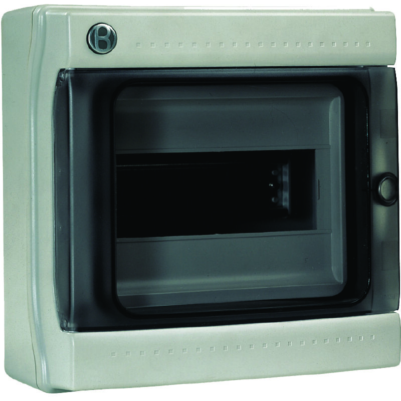 Iboco - tableau étanche - ip65 - 8 modules - gris pablo 06537