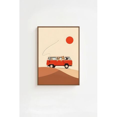 Tableau mural en MDF avec cadre Painting Multicolore