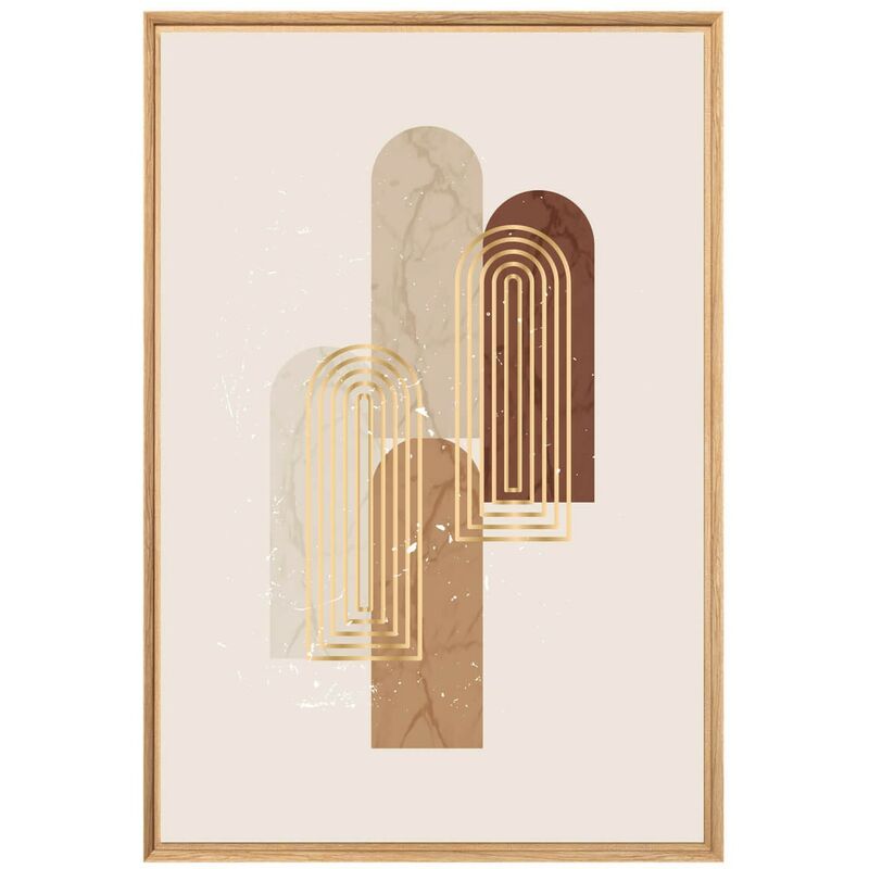 Ceanothe - Tableau mural encadré filet or 65x97 cm - Tableau Mural Décoratif - Image Encadrée Imprimée en hd - Impression 65x97 cm sur Fibres de Bois