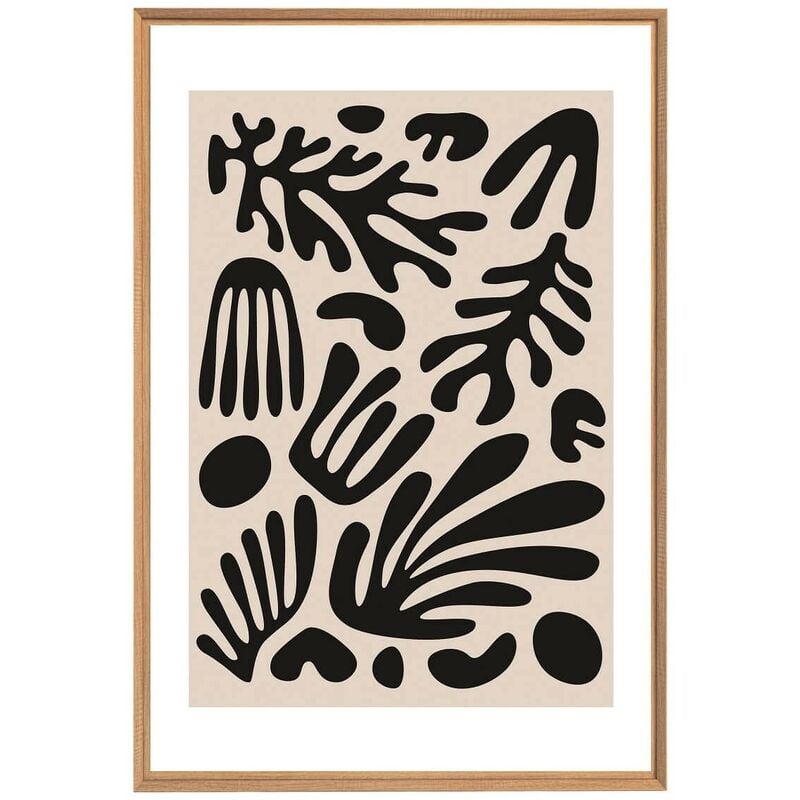 Ceanothe - Tableau mural encadré illustration de la nature 65x97 cm - Tableau Mural Décoratif - Image Encadrée Imprimée en hd - Impression 65x97 cm