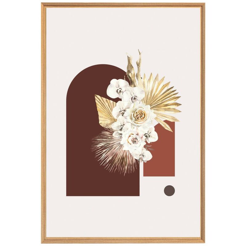 Ceanothe - Tableau mural encadré illustration fleurie 65x97 cm - Tableau Mural Décoratif - Image Encadrée Imprimée en hd - Impression 65x97 cm sur