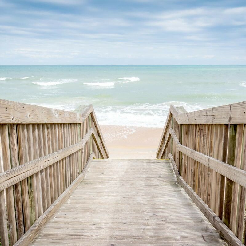 Ceanothe - Tableau sur toile ponton sur mer 65x65 cl - Impression sur Toile Murale Décorative - Image imprimée en hd sur Toile - Toile sur Châssis en