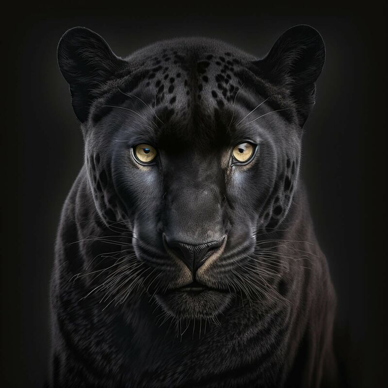 Ceanothe - Tableau sur verre portrait panthère 45x45 cm - Impression sur Verre - Image hd imprimée sur Verre - Tableau mural décoratif en verre