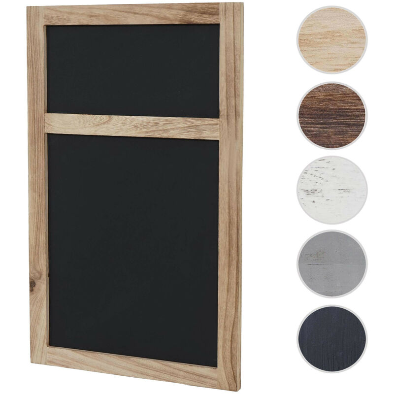 Tableau publicitaire HWC-C51 - tableau noir - 55x34x2cm - bois shabby look vintage - gris-brun