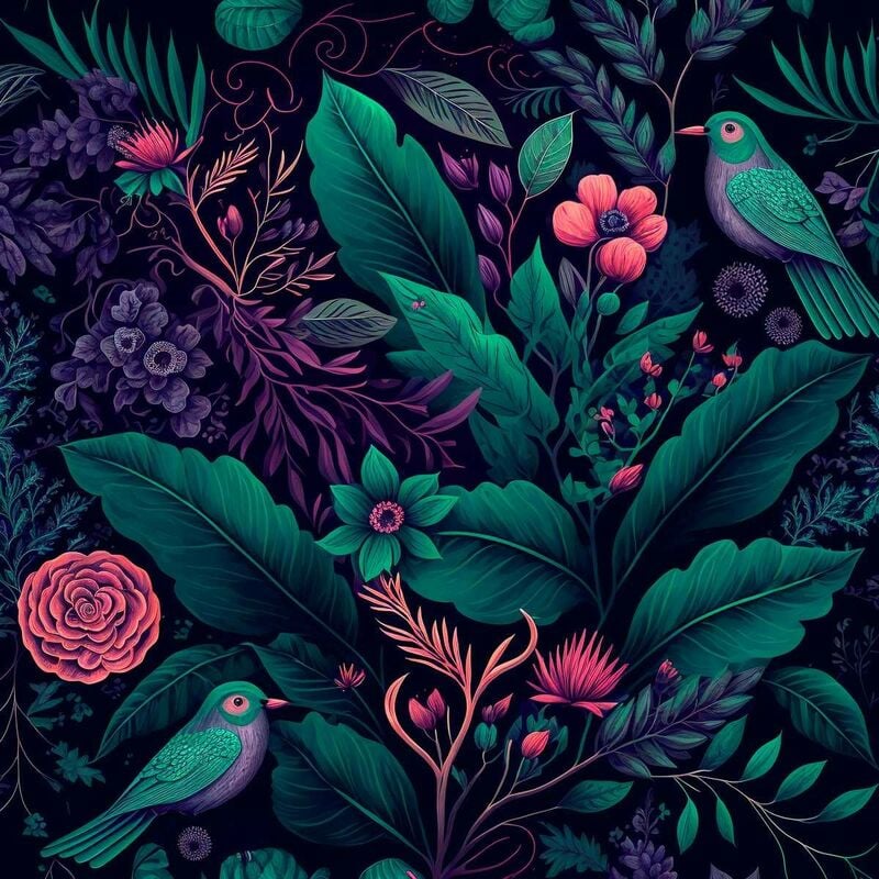 Ceanothe - Tableau sur toile végétation 65x65 cm - Impression sur Toile Murale Décorative - Image imprimée en hd sur Toile - Toile sur Châssis en