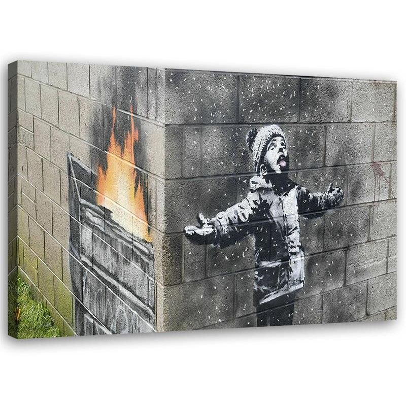 Tableau mural Port Talbot Boy Banksy - 60x40