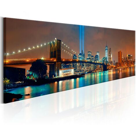 Tableau New York City: Beautiful Night - Taille L 150 x H 50 cm