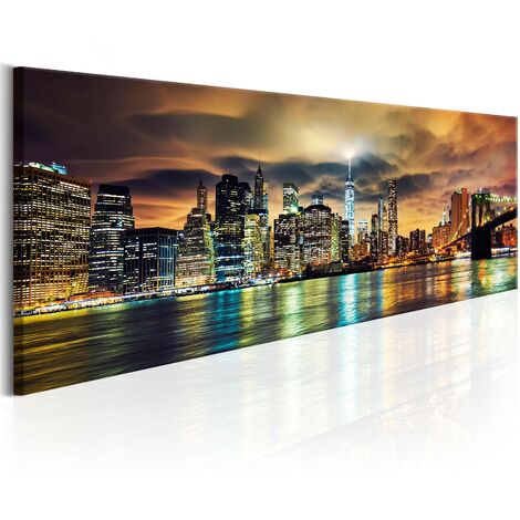Tableau New York Sky - Taille L 150 x H 50 cm