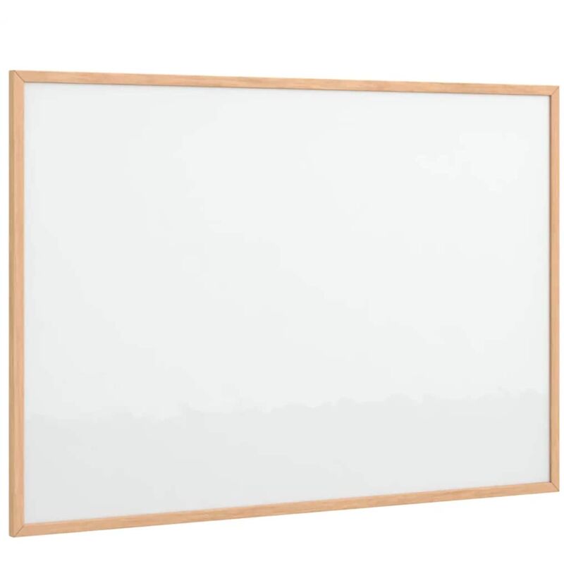 Tableau blanc magnétique avec cadre bois de pin massif 80x55 cm Vidaxl
