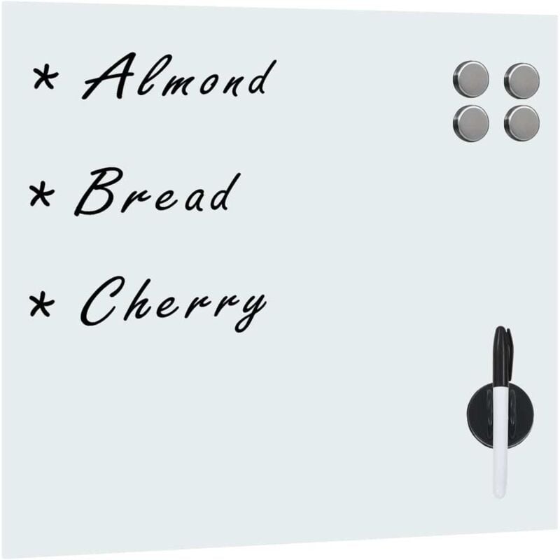 Vidaxl - Tableau noir magnétique mural Verre 40x40 cm