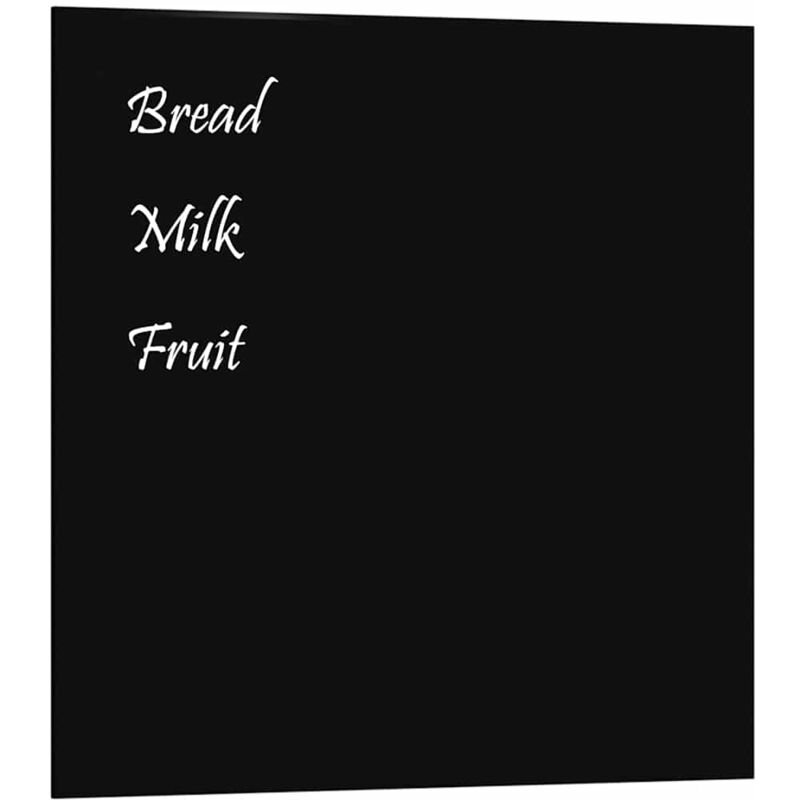 Vidaxl - Tableau noir magnétique mural noir 40x40 cm verre trempé