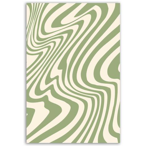 Tableau ondulations vert sauge