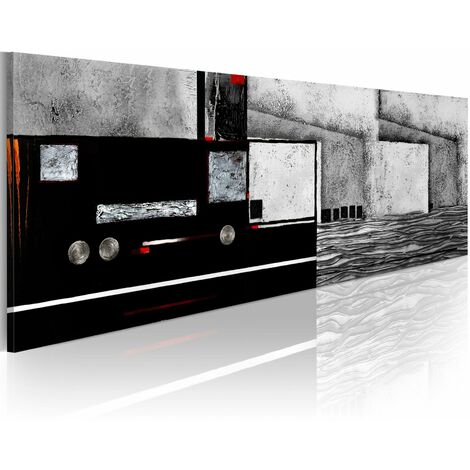 Tableau panoramique - statique - 120 x 40 cm - Noir, blanc