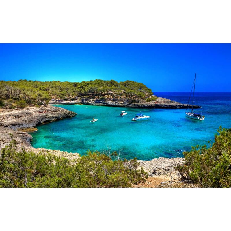 Hxadeco - Tableau paysage les plages de majorques - 80x50 cm