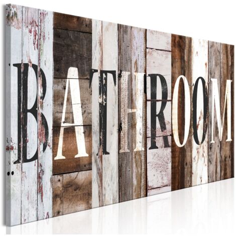 Tableau Planche Salle De Bains (1 Partie) Étroit - 90 x 30 cm