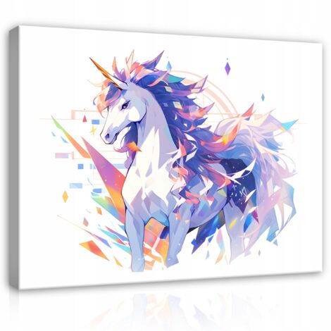 tableau pour chambre de fille licorne sur toile Murale moderne 40x30