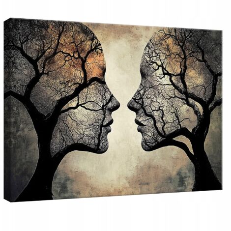 tableau pour chambre salon cuisine arbre femme sur toile Murale 60x40