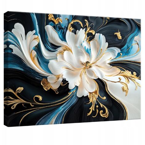 tableau pour chambre salon cuisine fleurs abstraites sur toile Murale 120x80