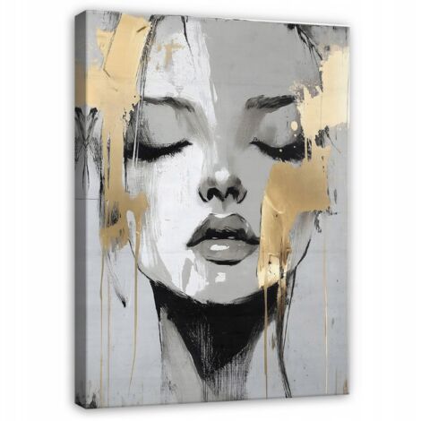 tableau pour chambre salon femme visage glamour sur toile Murale 60x40