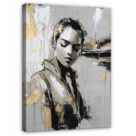 tableau pour salon chambre femme visage glamour sur toile Murale 40x30