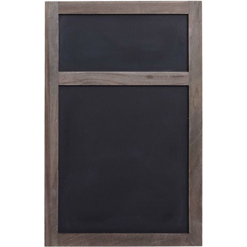 Jamais utilisé] Tableau publicitaire HHG 807, tableau noir, 55x34x2cm, bois shabby look vintage, gris-brun
