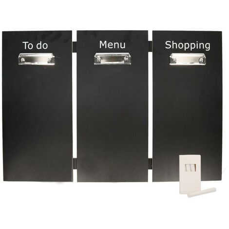 Tableau shopping avec porte-mémo et craie cm60x40x2,5