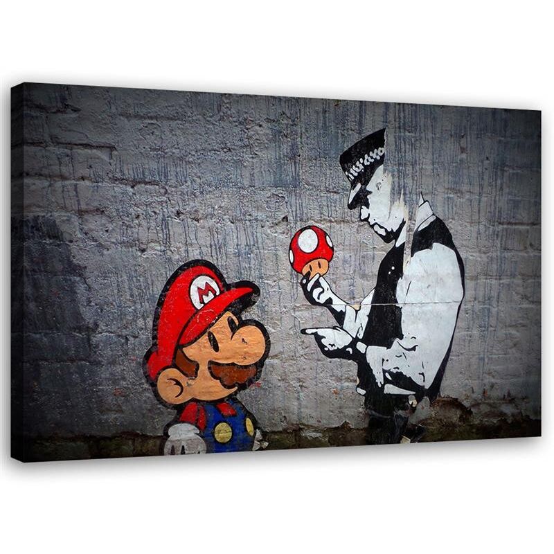 Image sur toile, Policier et personnage de jeu - 60x40